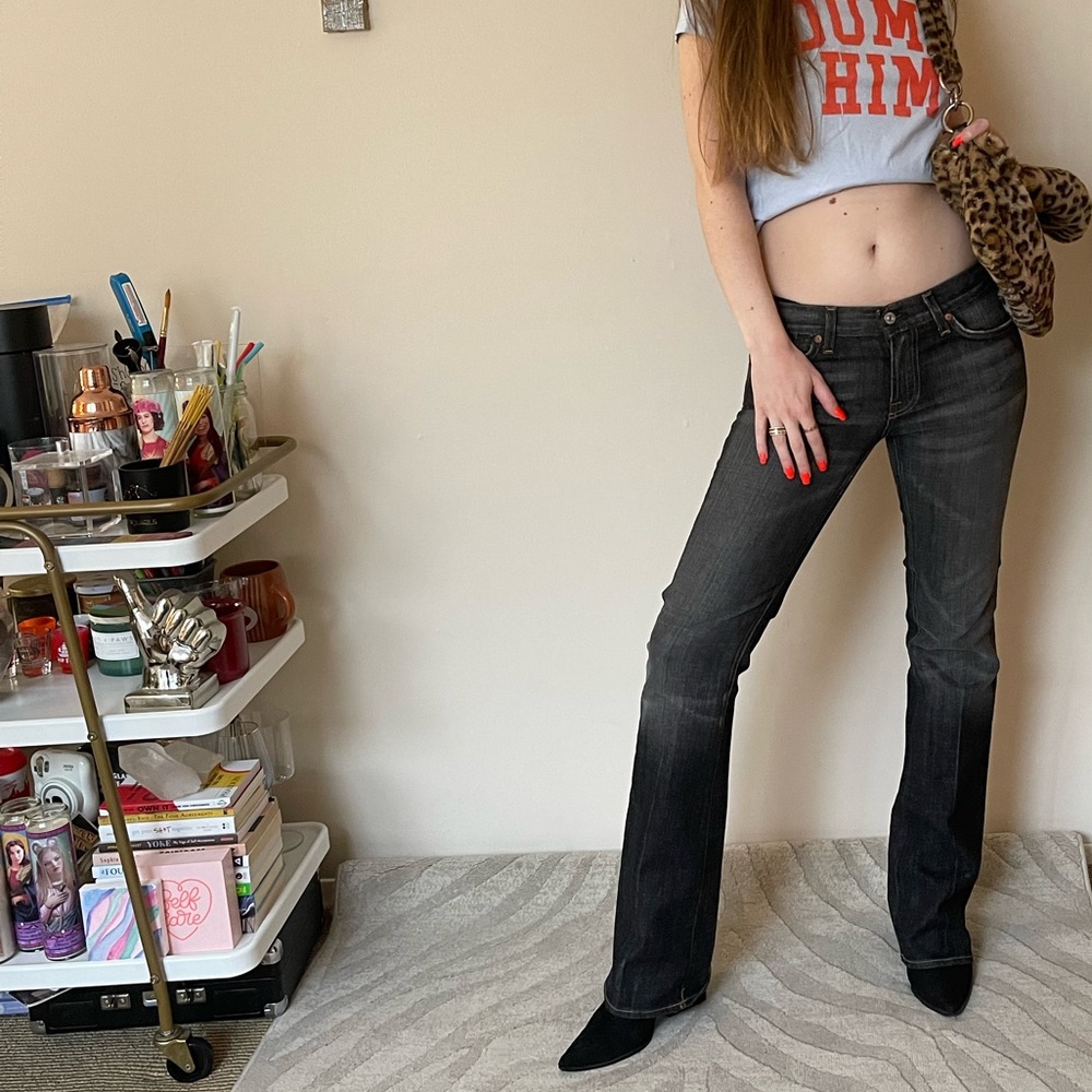 7 For All Mankind Low-Rise Bootcut Jeans, Y2K inspired